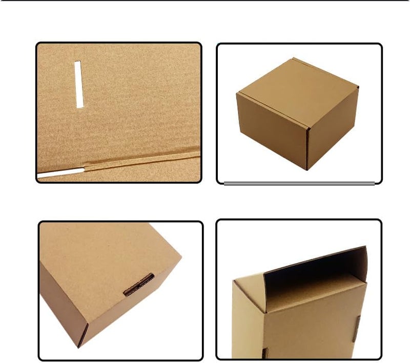 Livejun 5x5x3 inch Shipping Boxes Pack of 25, Brown Corrugated Cardboard Box Mailer Boxes for Packaging Small Business Shipping，Recyclable Moving Storage Mailing Boxes Bulk Book Literature Gift Giving - Image 4